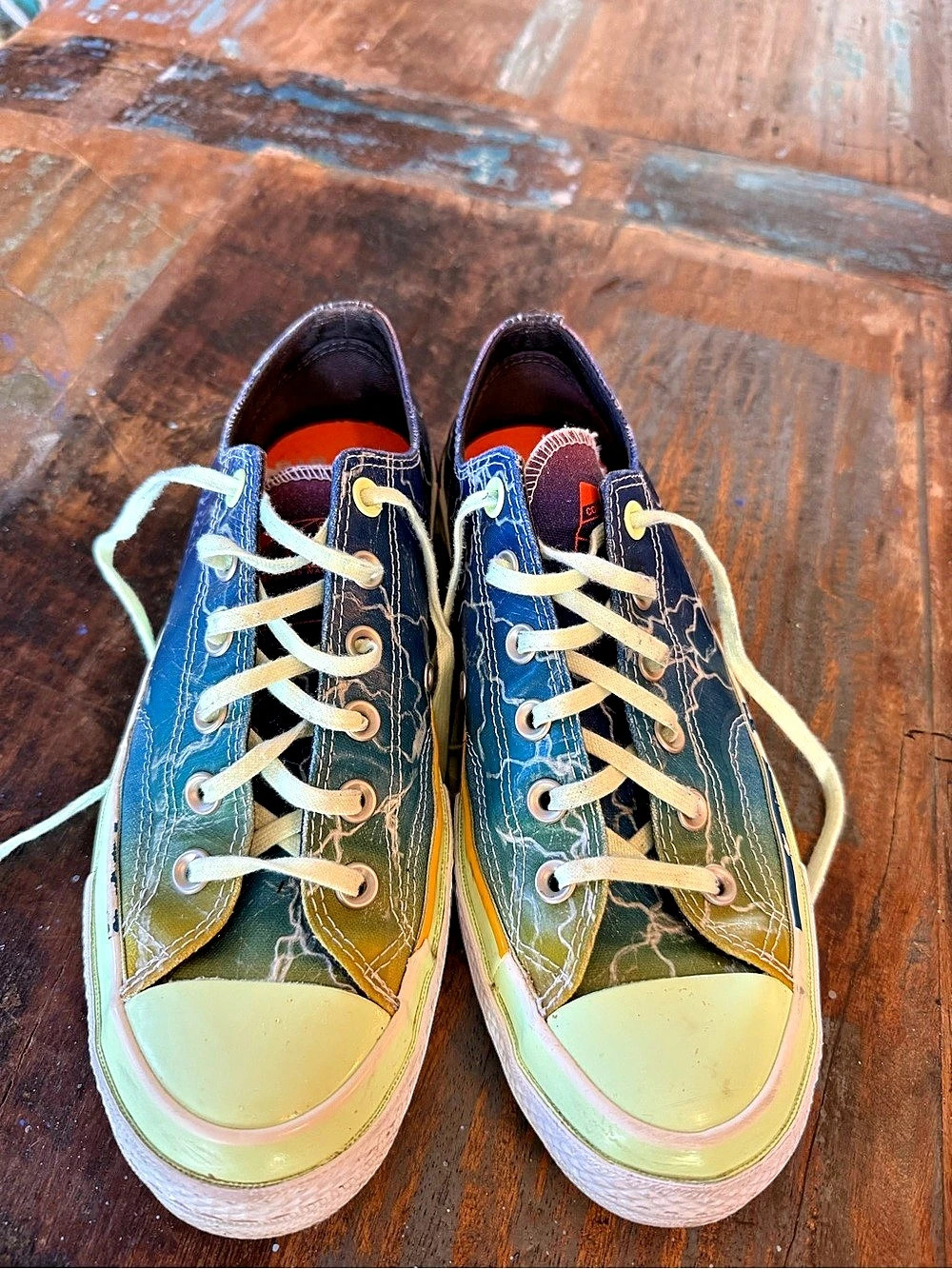 Converse Chuck Taylor All Star Abstract High Top Sneakers Blue & Green US 9 Piga